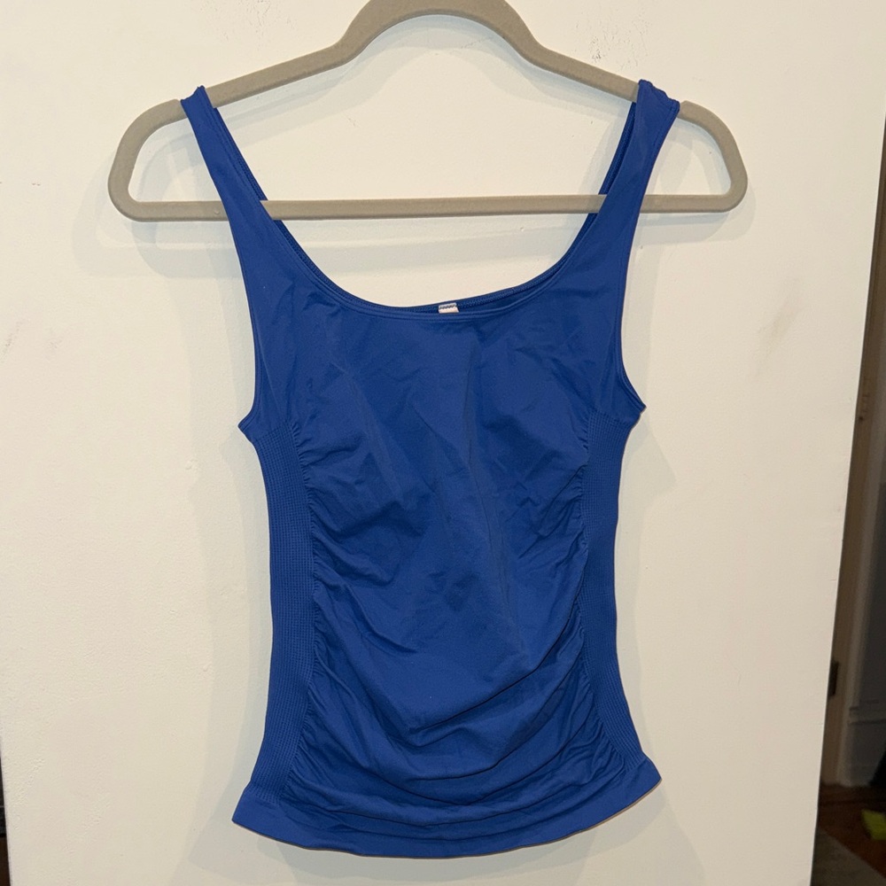 Last Tango ruched royal blue stretch  Women's Tank Top size M/L